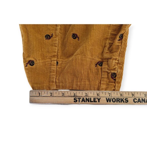 BDG Zaria Embroidered Corduroy Snail Brown Pull-On Pant size XL - Picture 9 of 16